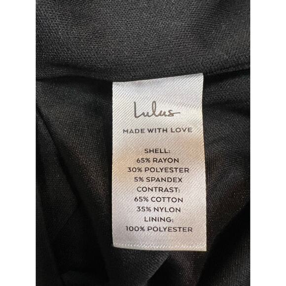 Lulus Black Lace Sleeve Mock Neck Bodycon Mini Dress NWT Small Sexy Party - Picture 5 of 6